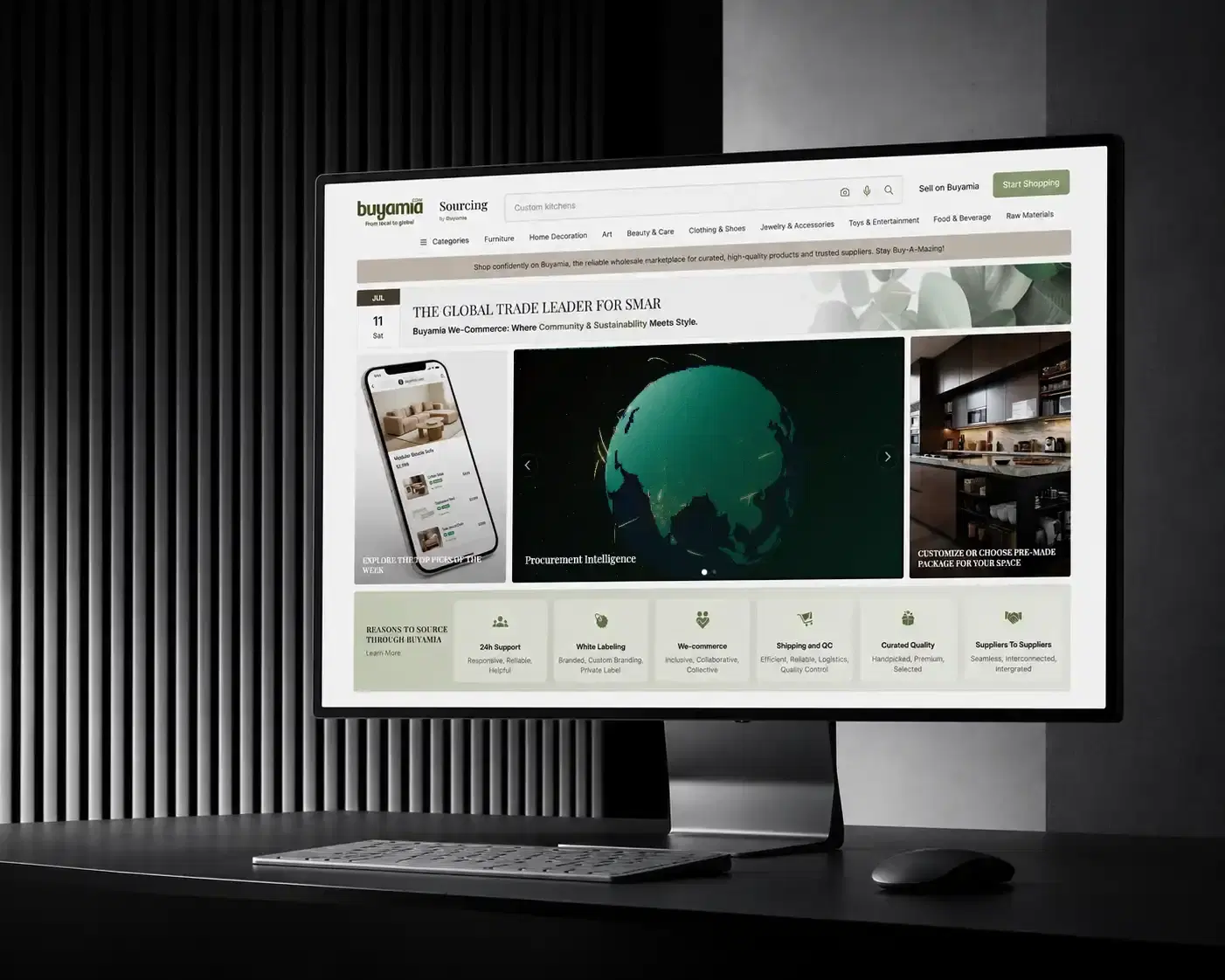 BUYAMIA, product ux · marketplace ui · technical seo project by Monolit labs